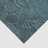 Seashells Blauwgroen oceaanbedekking met metalen b Tissuepapier (Detail)