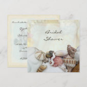 Seashells Bridal Shower Invitations Kaart (Voorkant / Achterkant)