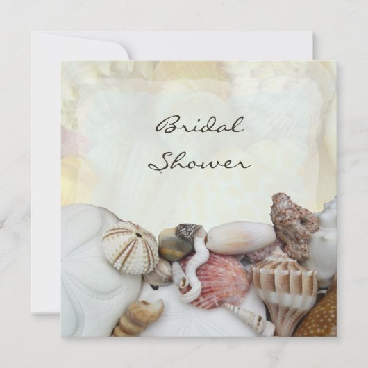 Seashells Bridal Shower Invitations Kaart (Voorkant)