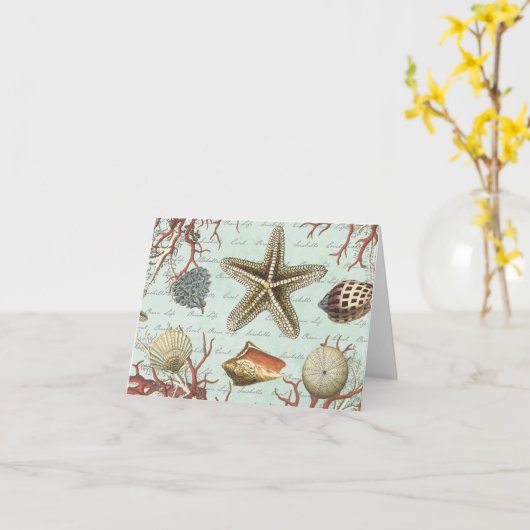  Seashells...briefkaart Kaart (Gele Bloem)