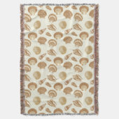 Seashells - Bruin op beige achtergrond Deken (Voorkant Verticaal)