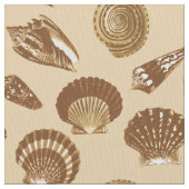 Seashells - Bruin op beige achtergrond Stof (Close Up)
