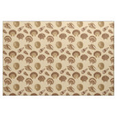 Seashells - Bruin op beige achtergrond Stof (Fat Quarter)