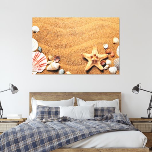 Seashells Canvas Afdruk (Insitu (Slaapkamer))