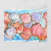 Seashells Clam Shell Ocean Beach Spatter Briefkaart (Voorkant)