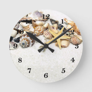 Seashells Clock Ronde Klok