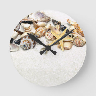 Seashells Clock Ronde Klok