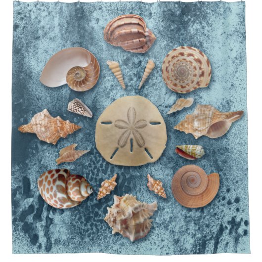 Seashells Collectie Mandala Douchegordijn (Voorkant)