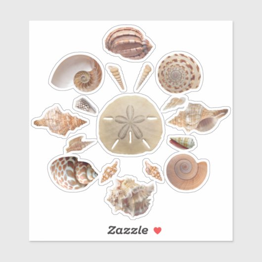 Seashells Collectie Mandala Sticker (Vel)