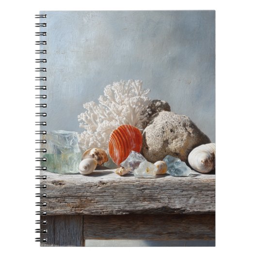 Seashells Coral Coastal Still Life Notitieboek (Voorkant)