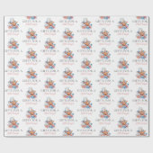 Seashells Cowgirl Had Pattern Bay Shower Cadeaupapier (Vlak)