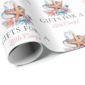 Seashells Cowgirl Had Pattern Bay Shower Cadeaupapier (Rol Hoek)