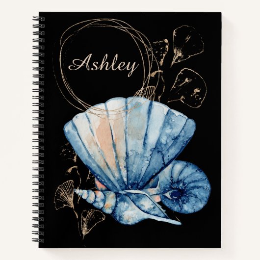 Seashells Custom Name Notitieboek (Voorkant)