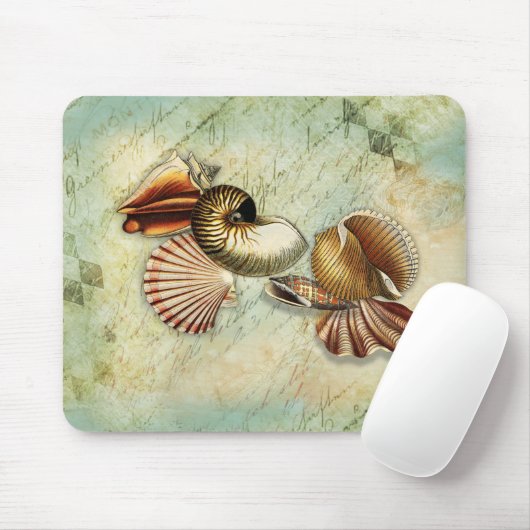 Seashells-deklaagpapier Muismat (Met muis)
