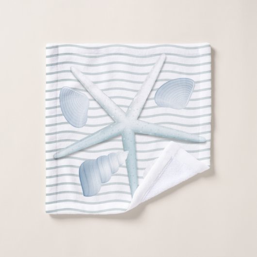 Seashells en parels bad handdoek (Wasdoekje)