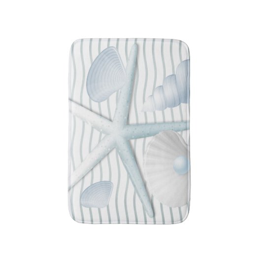 Seashells en parels badmat (Voorkant Verticaal)