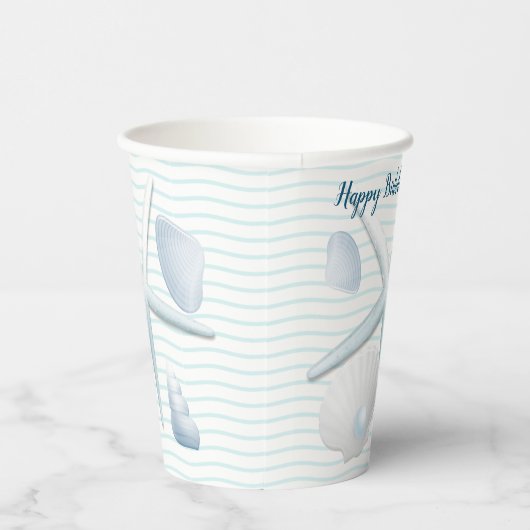 Seashells en parels papieren bekers (Rechts)