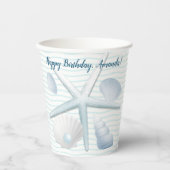 Seashells en parels papieren bekers (Voorkant)