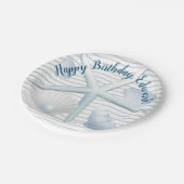 Seashells en parels papieren bordje (Gekanteld)