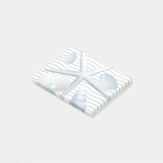 Seashells en parels post-it® notes (Schuin)