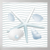 Seashells en parels poster (Voorkant)