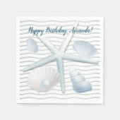 Seashells en parels servet (Voorkant)