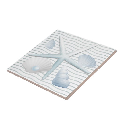 Seashells en parels tegeltje (Zijkant)