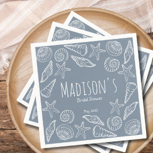 Seashells en Star Fish Coastal Vrijgezellenfeest Servet