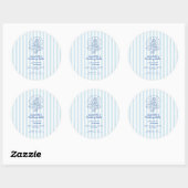 Seashells en Trouwbellen Bachelorette Ronde Sticker (Vel)