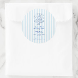 Seashells en Trouwbellen Bachelorette Ronde Sticker