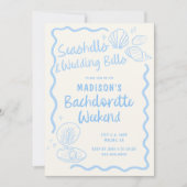 Seashells en Wedding Bells Bachelorette Kaart (Voorkant)