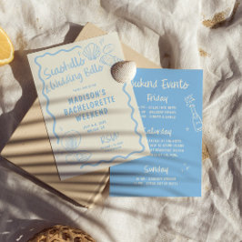 Seashells en Wedding Bells Bachelorette Kaart
