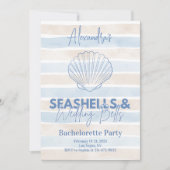 Seashells en Wedding Bells Bachelorette Kaart (Voorkant)