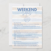 Seashells en Wedding Bells Bachelorette Kaart (Achterkant)