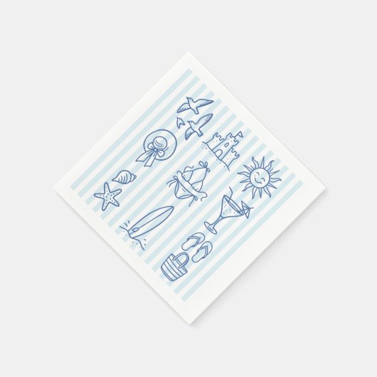 Seashells en Wedding Bells Bachelorette Servet (Hoek)