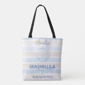 Seashells en Wedding Bells Bachelorette Tote Bag (Achterkant)