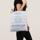 Seashells en Wedding Bells Bachelorette Tote Bag (Dichtbij)
