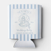 Seashells en Wedding Bells Coastal Bachelorette Blikjeskoeler (Achterkant)