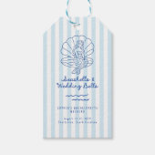 Seashells en Wedding Bells Coastal Bachelorette Cadeaulabel (Voorkant)