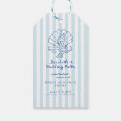 Seashells en Wedding Bells Coastal Bachelorette Cadeaulabel (Achterkant)