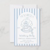 Seashells en Wedding Bells Coastal Bachelorette Kaart (Voorkant)