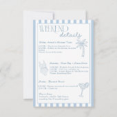 Seashells en Wedding Bells Coastal Bachelorette Kaart (Achterkant)