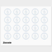 Seashells en Wedding Bells Coastal Bachelorette Ronde Sticker (Vel)