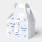 Seashells en Wedding Bells vrijgezellenfeest Bedankdoosjes (Achterkant)