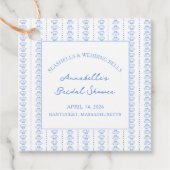 Seashells en Wedding Bells Vrijgezellenfeest Bedankjes Labels (Voorkant)