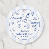 Seashells en Wedding Bells vrijgezellenfeest Bedankjes Labels (Achterkant)
