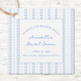 Seashells en Wedding Bells Vrijgezellenfeest Bedankjes Labels