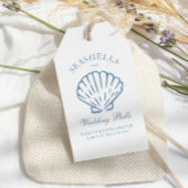 Seashells en Wedding Bells vrijgezellenfeest Cadeaulabel