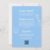 Seashells en Wedding Bells Vrijgezellenfeest Kaart (Achterkant)