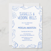 Seashells en Wedding Bells Vrijgezellenfeest Kaart (Voorkant)